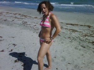 Gina showing off her tan