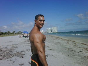 tanning on Dania beach