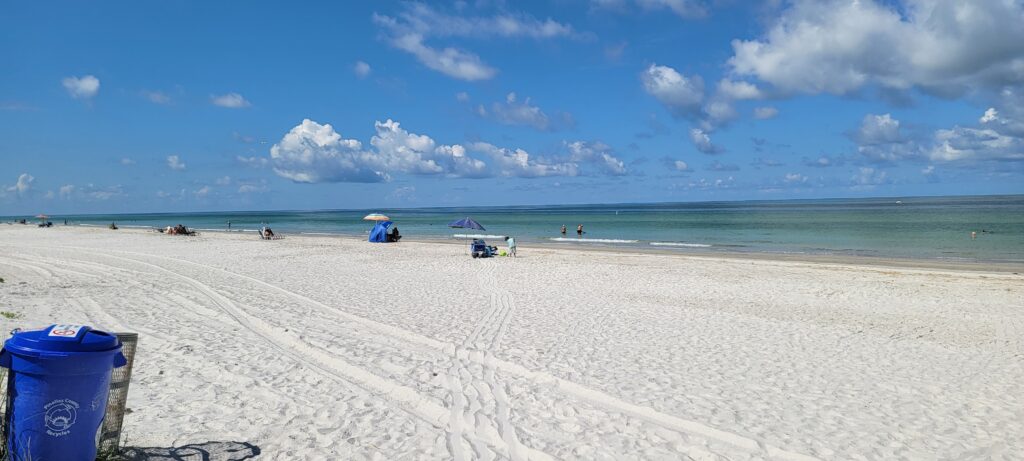 The white sand on Indian Rocks Beach