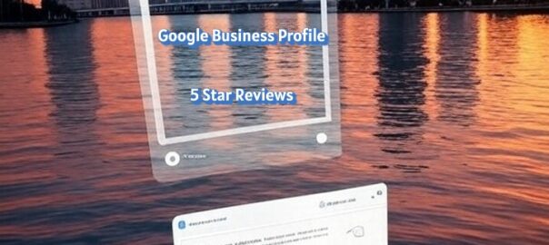 Tampa Bay sunset with a suspended Google Business Profile interface showing disappearing 5-star reviews and a LinkedIn recommendation overlay, symbolizing small business struggles and online reputation management.